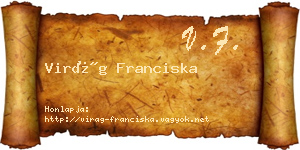 Virág Franciska névjegykártya