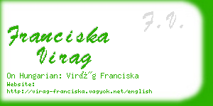 franciska virag business card